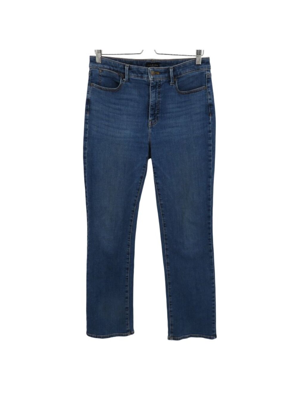 Talbots Women 6 Barely Boot Bootcut Solid Blue Denim Jeans Pockets Cotton Blend